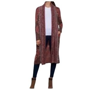Christian Siriano Longline Wool Alpaca Blend Cardigan